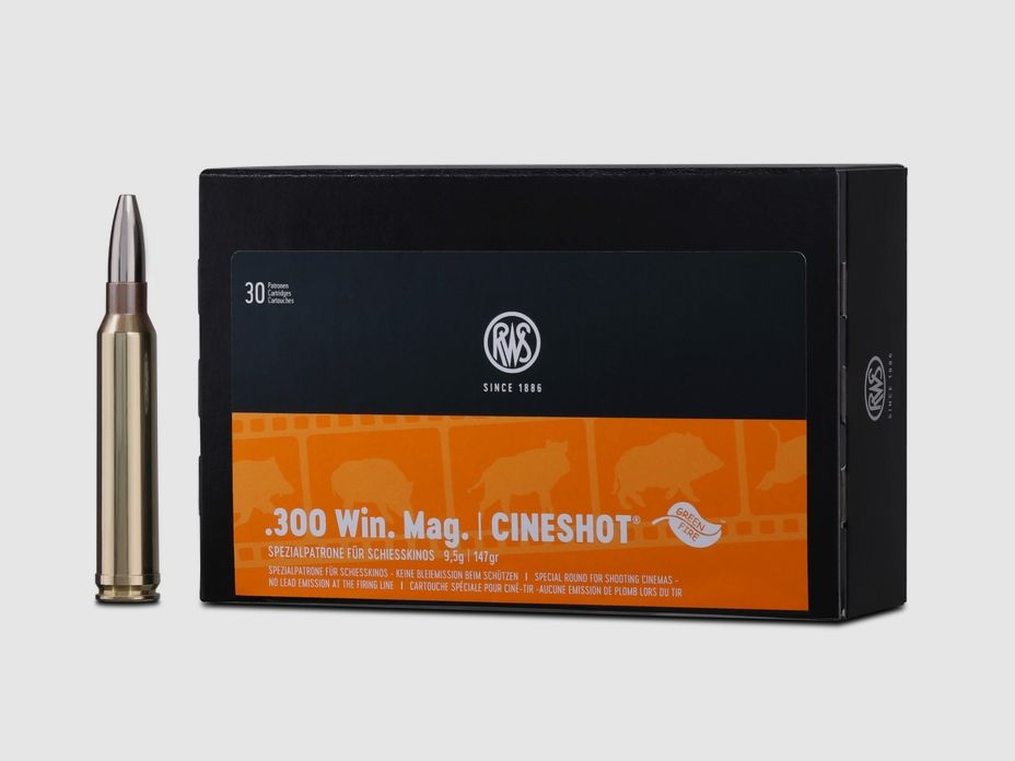 Cineshot .300 Win. Mag. Spezialpatrone für Schießkino 147 grs 30 Schuss