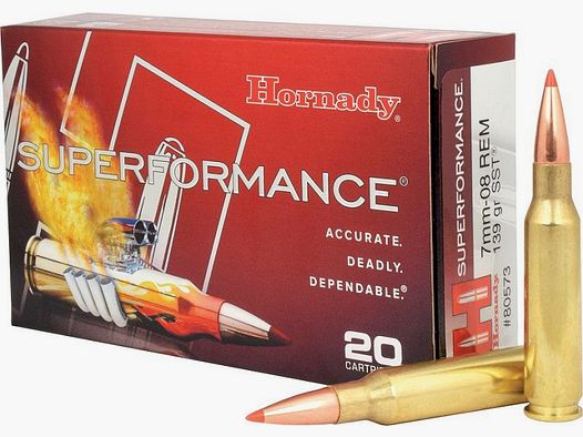 CARTOUCHES HORNADY 7MM-08 REM 139 GR SST