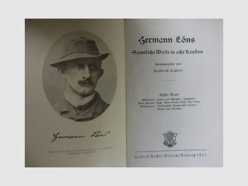 Hermann Löns. Sämtliche Werke in acht Bänden von 1923