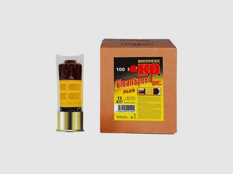 BRENNEKE Flintenlaufgeschosse 12/67,5 K.O. Speed 'Plus' 100 Stk    CleanSpeed