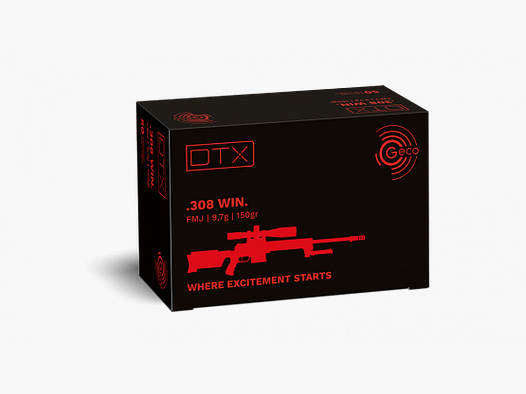 GECO DTX .308Win 9,7g 150grs Munition á 50 Schuss