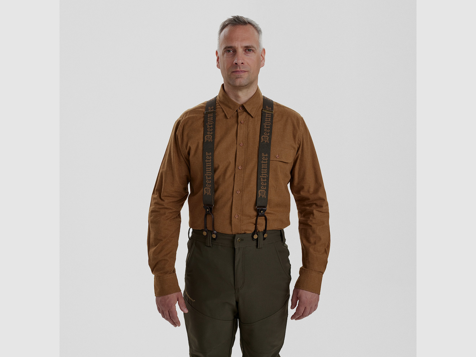 Deerhunter Kombi Hosenträge, Knöpfe un Clipse Herren Walnut