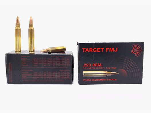 GECO .223 Rem. Geco Target 3,6g/55gr. VM 1000 pièces