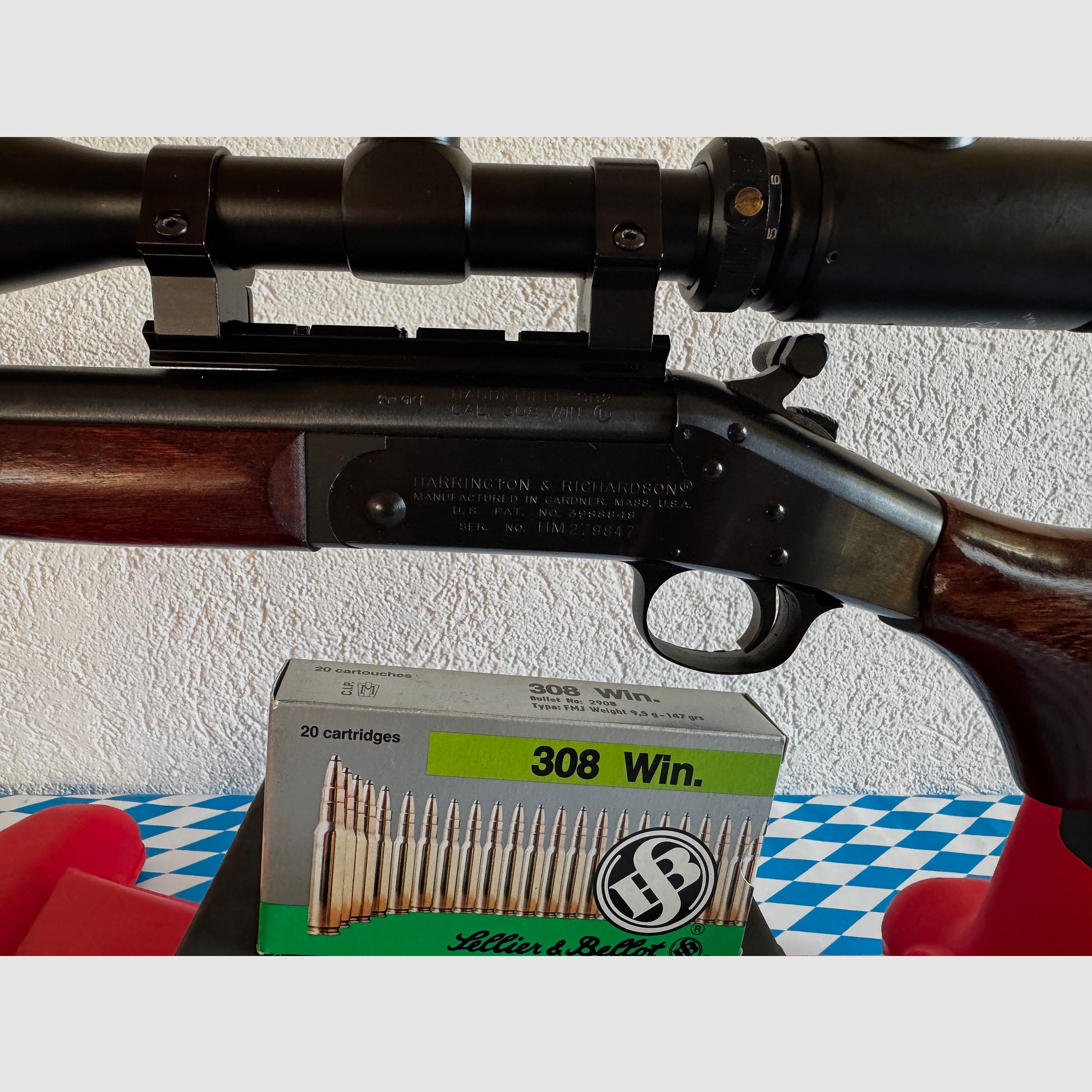 Harrington & Richardson SB2 Handi Rifle / hammer break-action rifle 22" en 308win