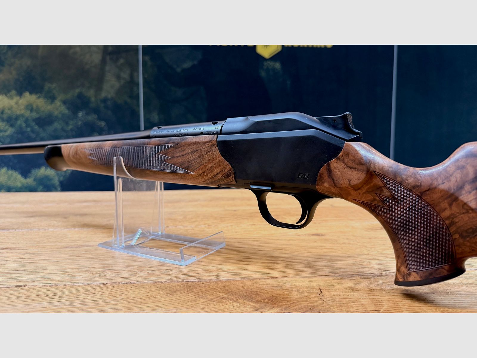 Blaser R8 Holzklasse 7 / Stahlkugel graviert mit Fischhaut / Kaliber und Lauflänge nach Wahl, Bild 8 von 11