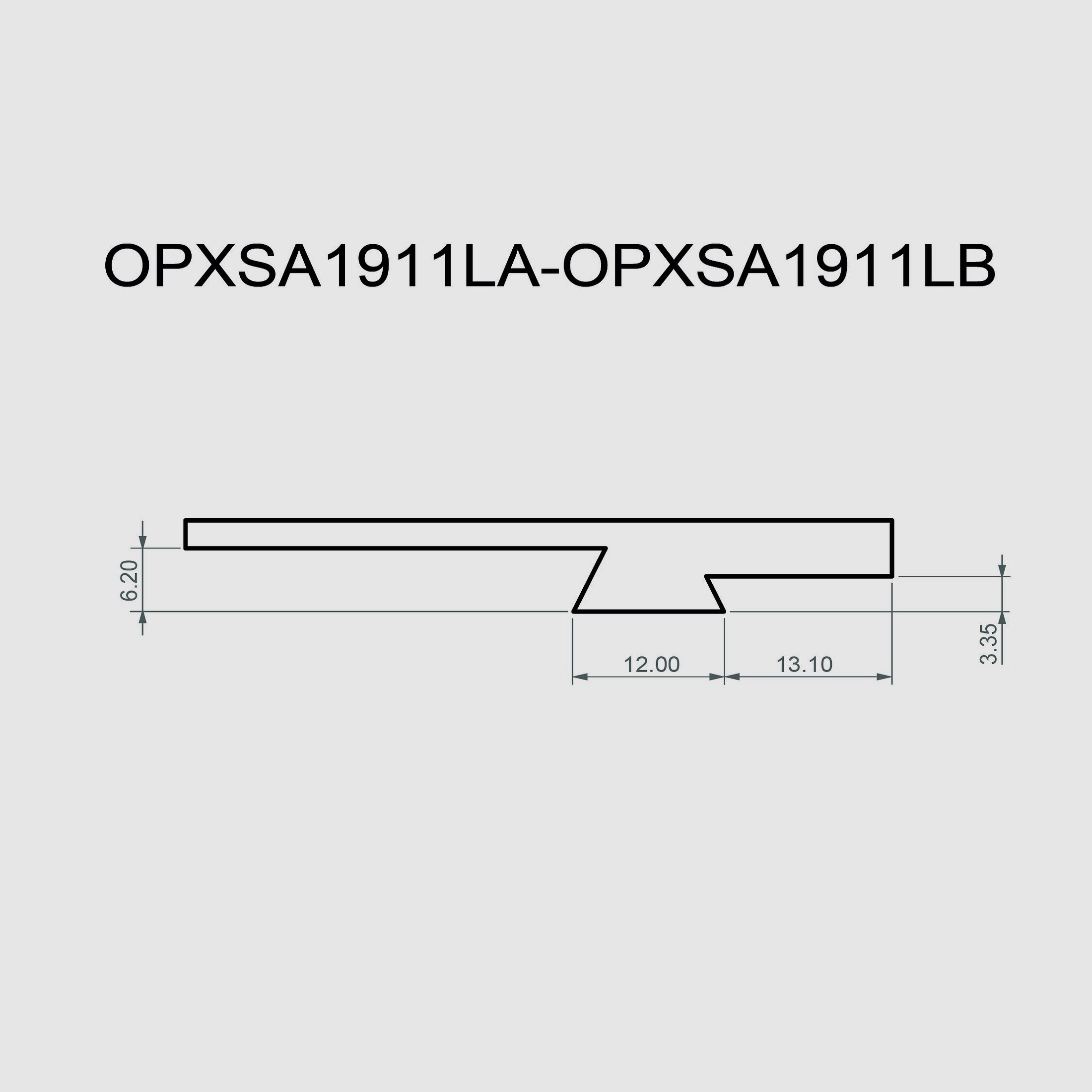 Placa base de cola de golondrina para punto rojo (tipo A) para SPRINGFIELD ARMORY 1911 LOADED - TONI SYSTEM / Placa base de dovetail para punto rojo (tipo A) para SPRINGFIELD ARMORY 1911 LOADED - TONI SYSTEM * CÓDIGO DE ARTÍCULO OPXSA1911LA