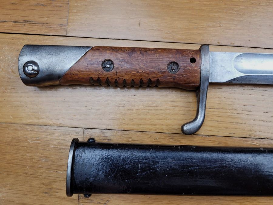 Deutsche Ersatzbayonett – S14 Gottscho genannt «Bayerischer Maschinengewehr 1915» – «S W + G» – Gutes Futteral – Seltene Stück – TBE, Bild 3 von 14