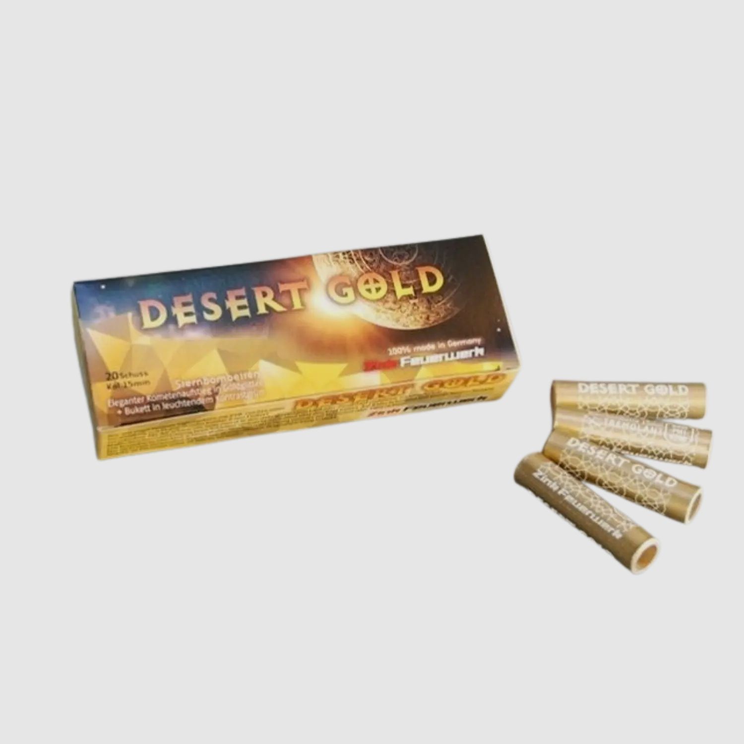 Zink Desert Gold confezione da 20 glitter oro + secchi verdi