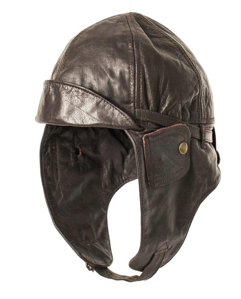 Czapka Pilotka Mil-Tec 12425009 Skórzana Brązowa Vintage, lotnicza