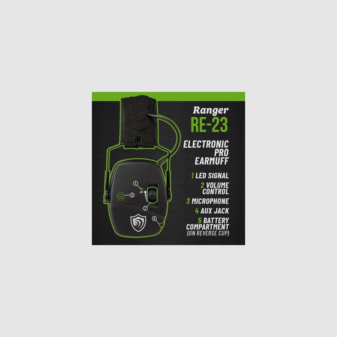 Protection auditive active Otis, noire