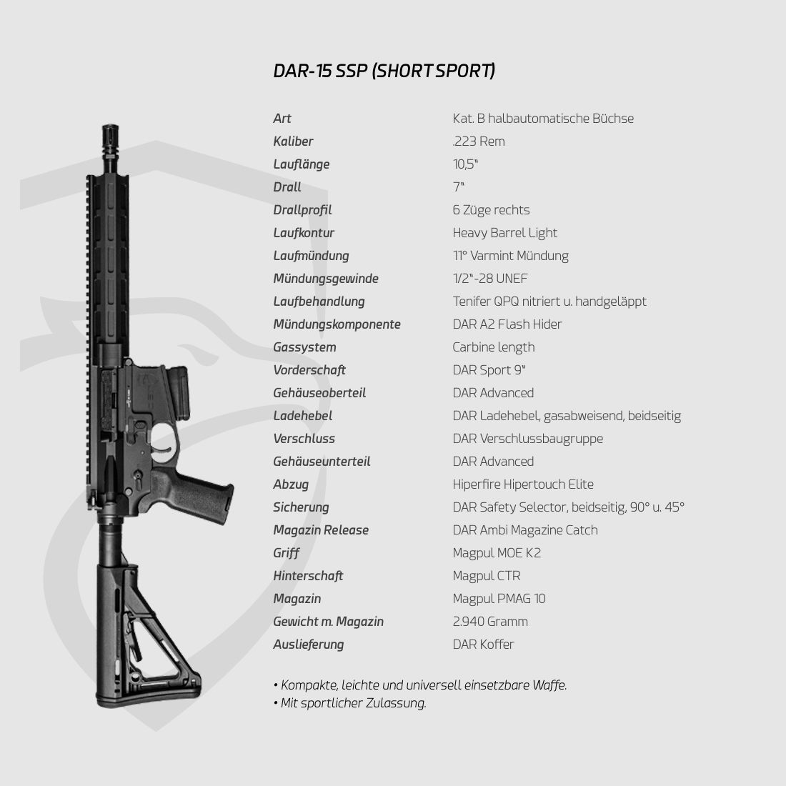 DAR-15 SSP (SHORT SPORT)