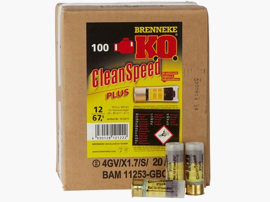 Brenneke 2004958 K.O. CleanSpeed Plus voor zelfladende geweren 28,4g 12/67,5 geweerloopprojectiel