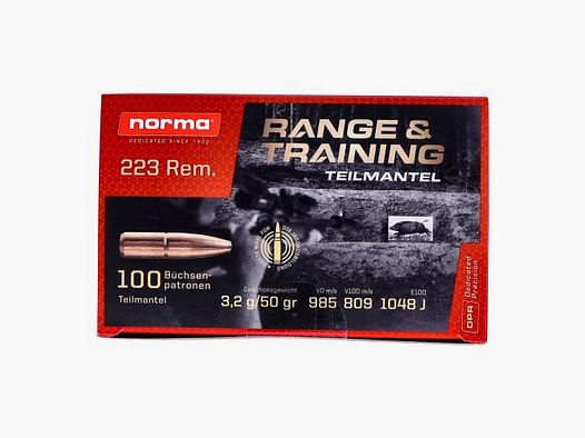 Norma Range & Training Kal. 223 Rem. - 3,6g / 55gr (100 Stück)