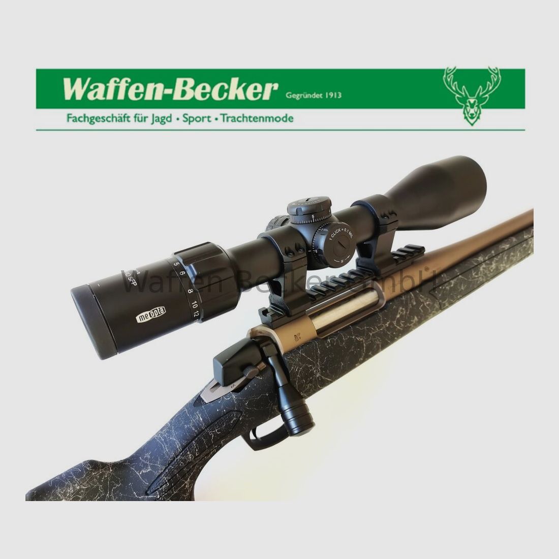 Bergara / CVA Bergara / CVA Cascade LRX Synthetic Kal. .308Win. Sniper Grey Camo LL:51 8-24UNEF Gewinde + Zielfernrohr Meopta MeoSport R 3-15x50