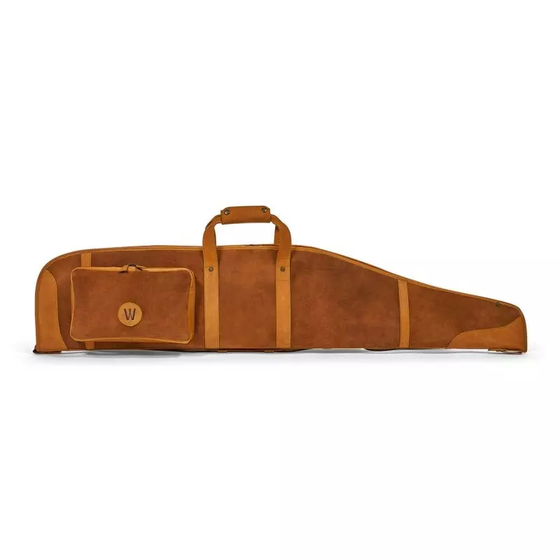 Étui en daim/cuir du chasseur Aston marron/marron