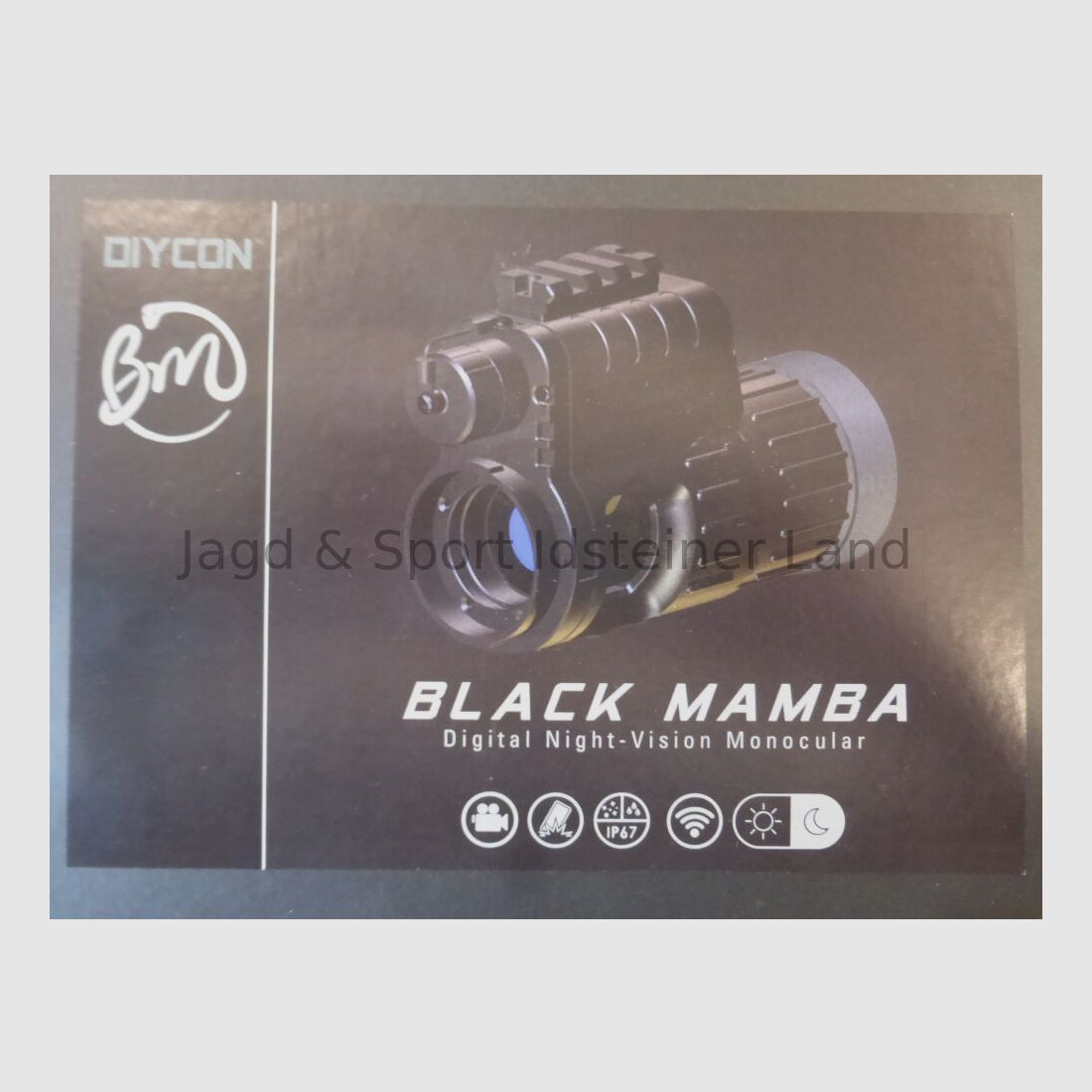 DIYCON Dual-Use-Nachtsichtgerät "Black Mamba" inkl. IR-LED Aufheller "Predator 2"