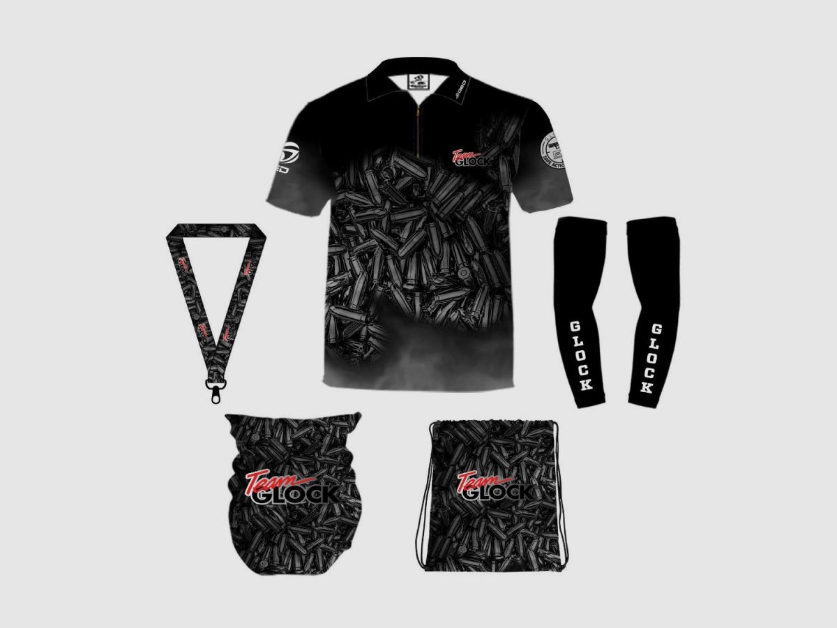 DED Sportswear Set Team Glock Schwarz Thema, Größe: XL, Benutzerdefinierter Name: Mit Benutzerdefiniertem Namen, Bild 1 von 3