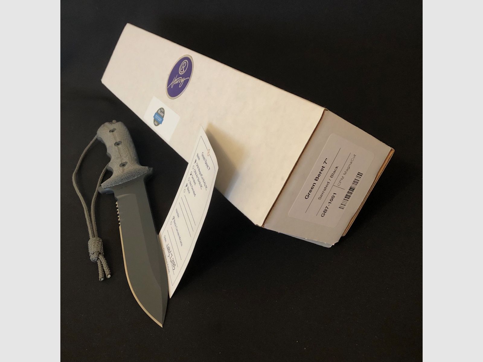 Chris Reeve Knives Green Beret Serrated Black/Black CPM Magna Cut