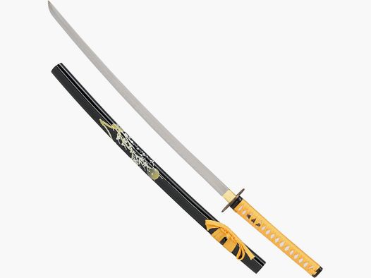Samuraischwert Cheeba Orange mit Blüten Muster