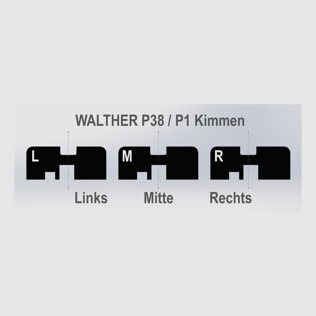 Walther sights, notches for P38 / P1 [ 9 ] left