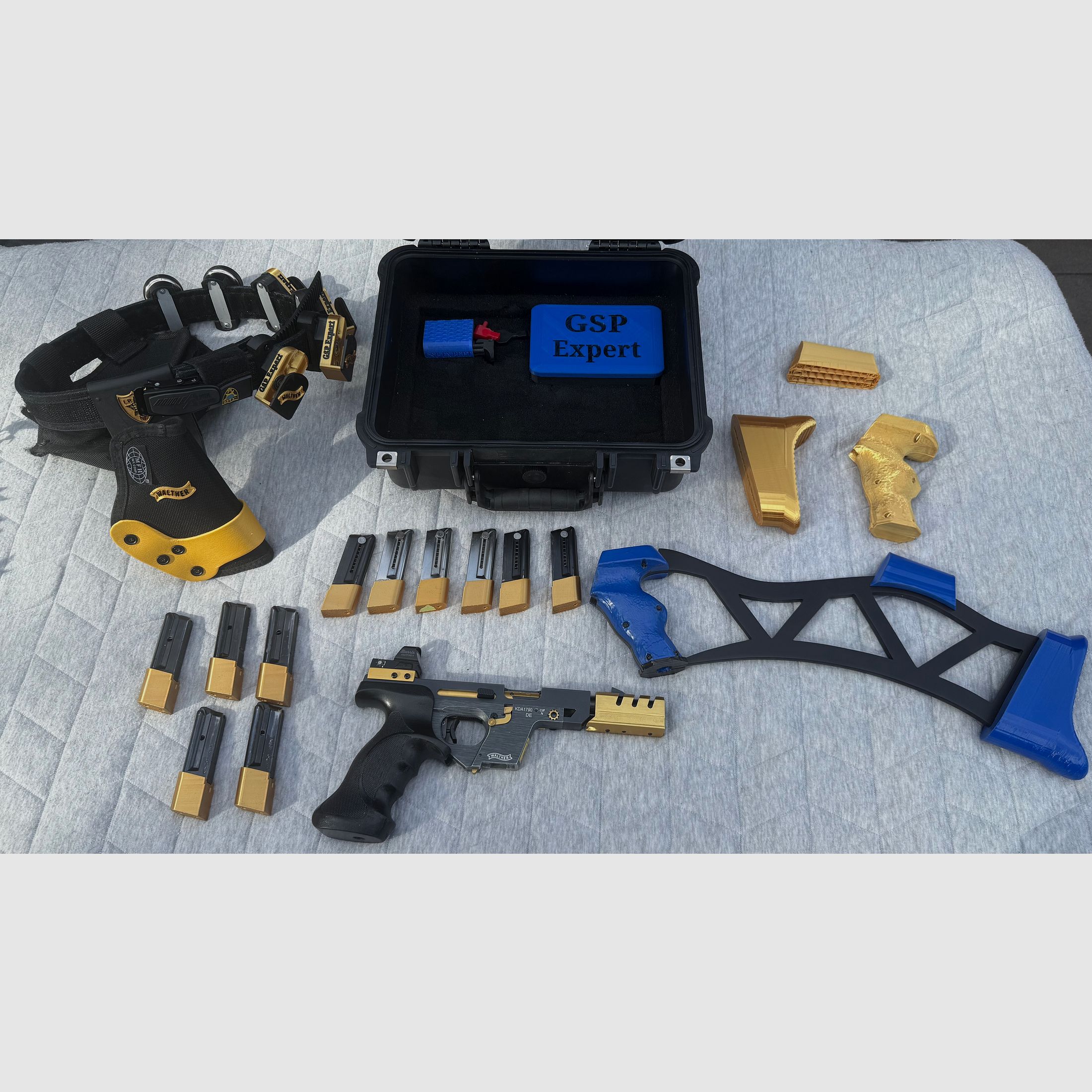 Walther GSP Expert .22lr very good condition, a lot of accessories Unique appearance with stock