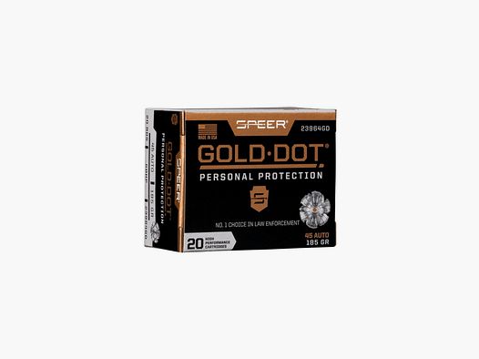 Munición SPEER Gold Dot – 45 ACP – 185 grains – GDHP