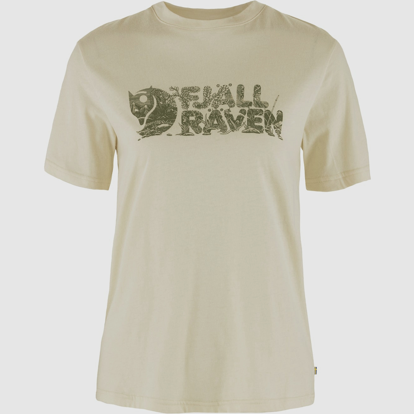Fjällräven T-Shirt Lush Logo Chalk White