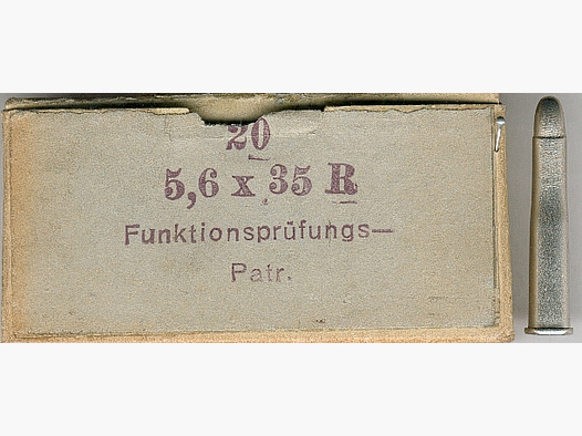 Funktionsprüf/Exerzier-Patrone 5,6x35 R Vierling