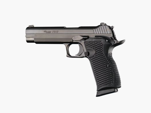 Hogue G-10 Grip SIG P210 American, Non-Ambi Marco de Aluminio y Acero: Piranha G10 – Solid Black