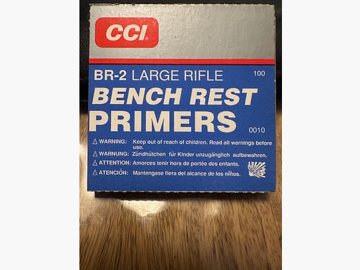 CCI Bench Rest Primers 100 pezzi Large Rifle