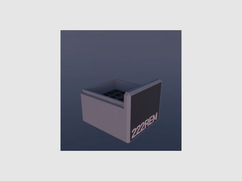 Filamelt ammunition box / .222 REM / 'sliding lid' / cartridge box, ammo box