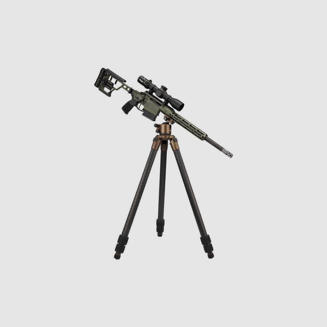 Sig Sauer Zulu DMR Carbon Tripod – BLK / FDE mit Ballhead / Arca-Rail, Bild 3 von 5