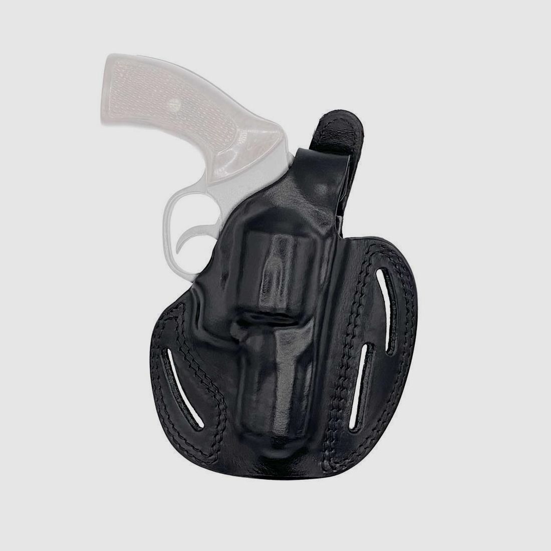 Pancake Holster mit zwei Tragepositionen 3" S&W K-frame, HW 357, Ruger,Taurus Schwarz Rechtshänder