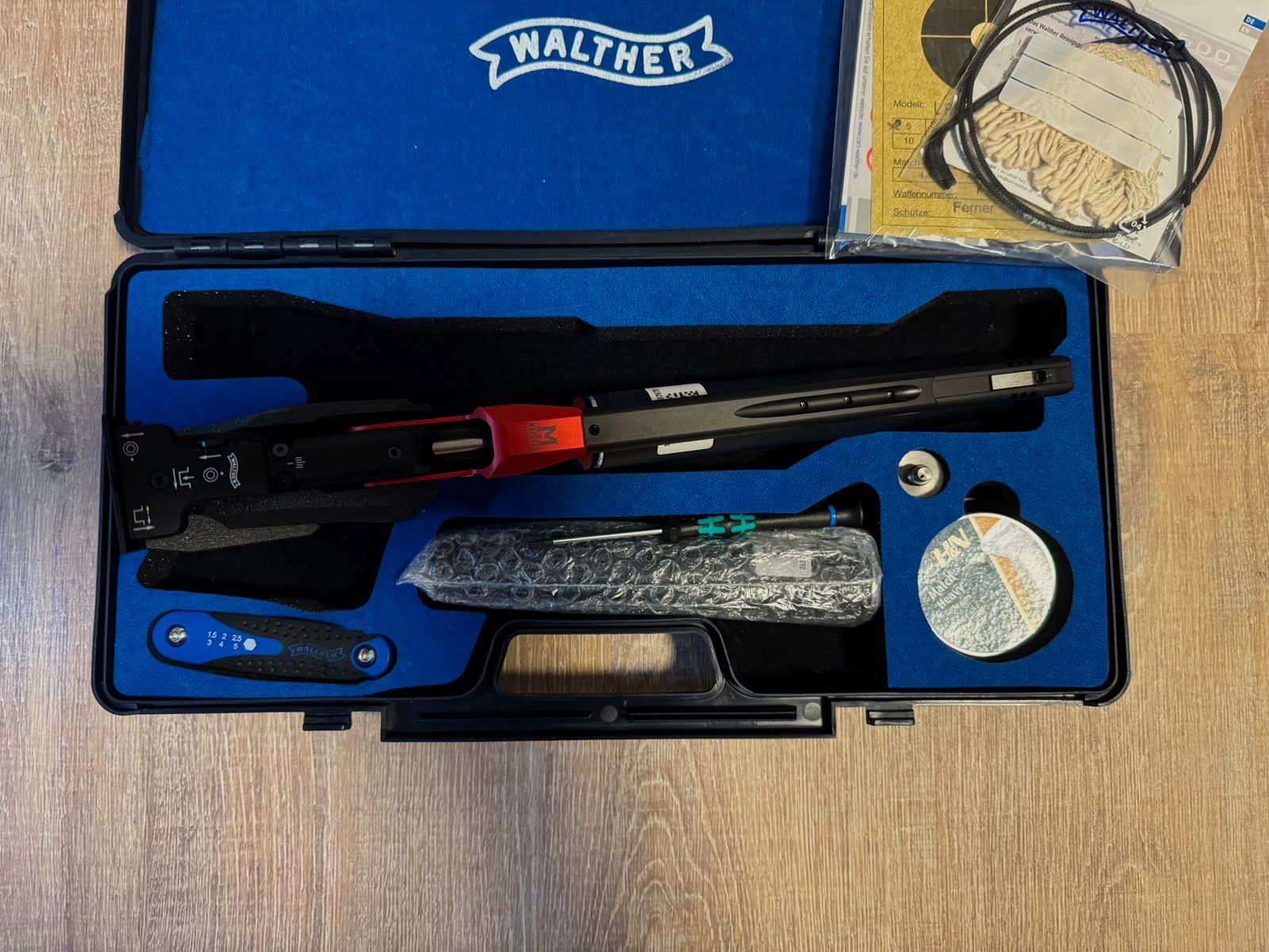 Walther LP 500-M Meistermanufaktur - Sonderdesign rot - mech. Abzug (neuwertig!)