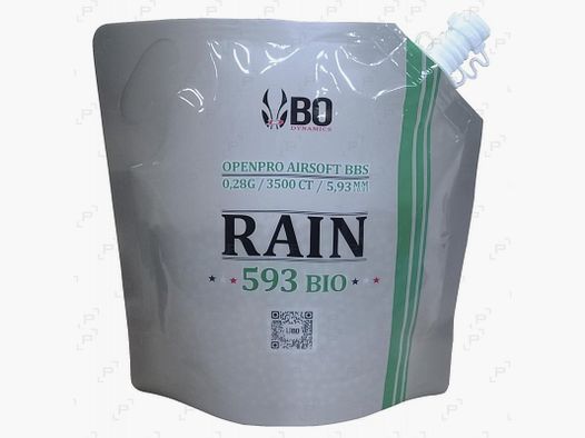 Sachet mit 3500 weißen Bio-Kugeln BLACK OPS RAIN Kaliber 6 mm / 0,28 g