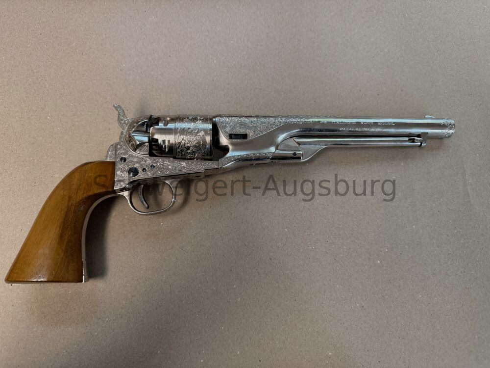 Perkussie revolver Galesi Rigarmi Brescia Army 1860 handgegraveerd .44(BlackPowder)