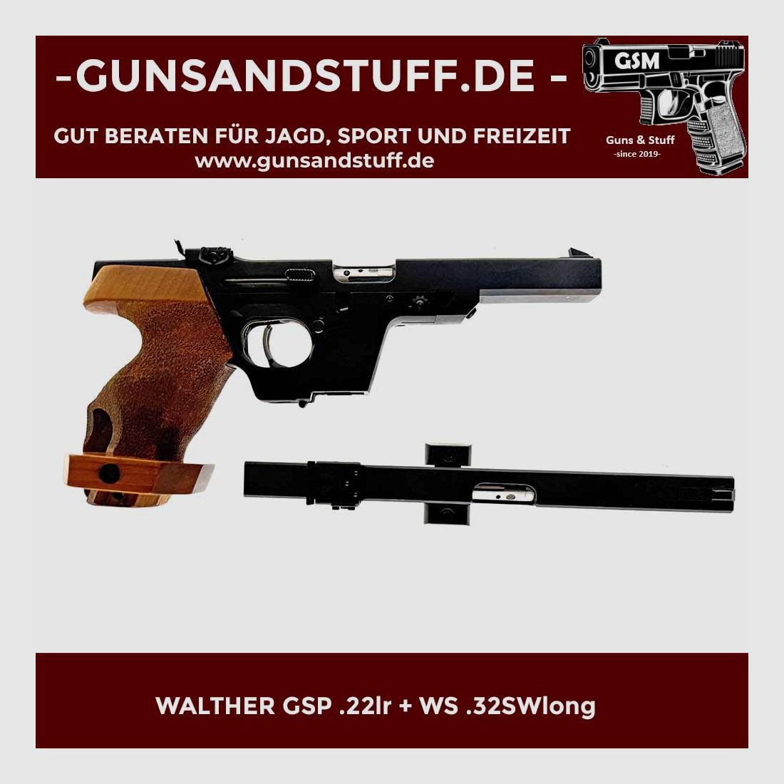 Walther GSP .22lr + système interchangeable .32SWlong, image 2 sur 4