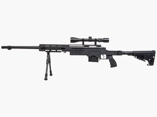 GSG 4412 Sniper Schwarz 6mm - Airsoft Federdruck