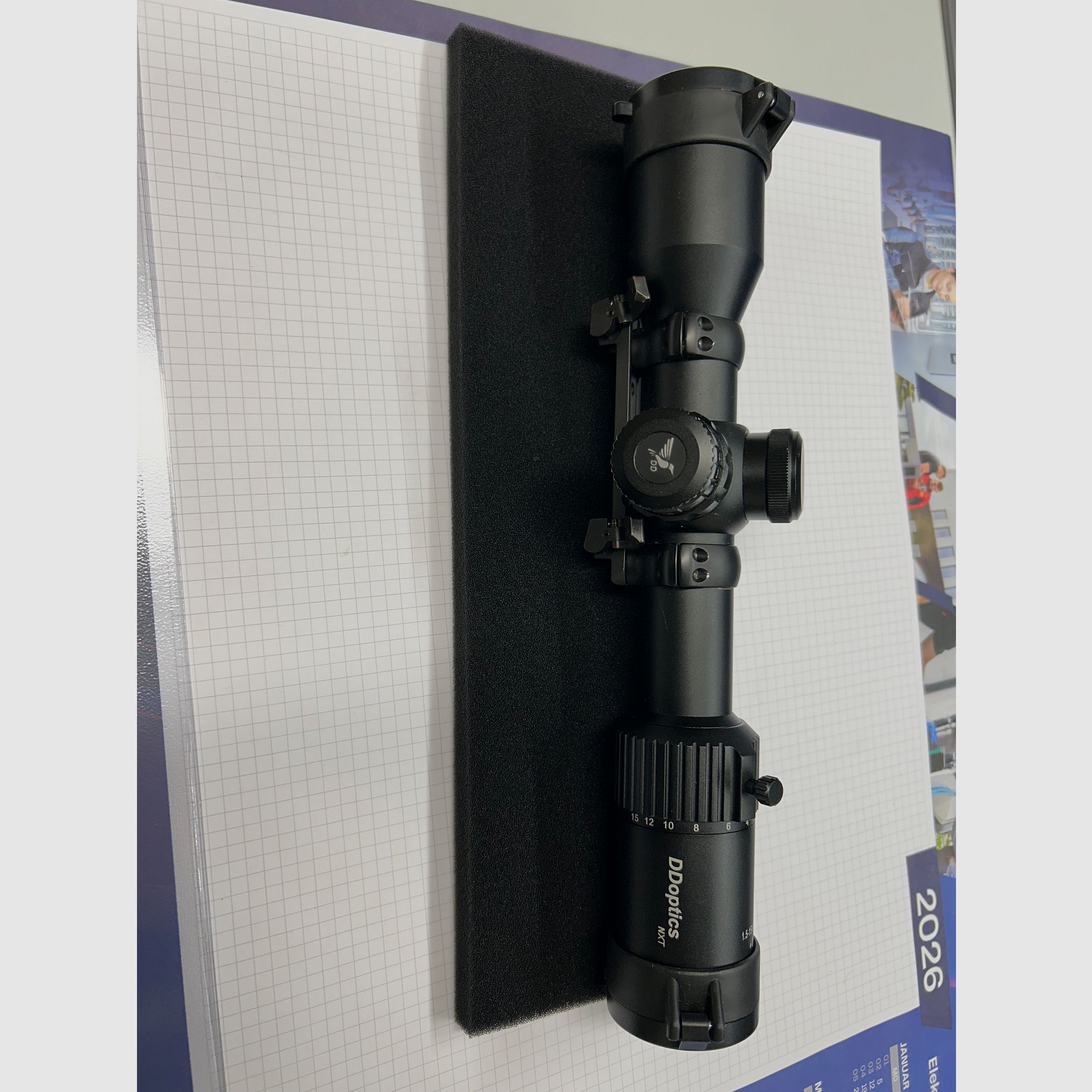 DDoptics Zielfernrohr | V10 1,5-15x40 NXT | MRAD | A4D mit Blaser Sattelmontage