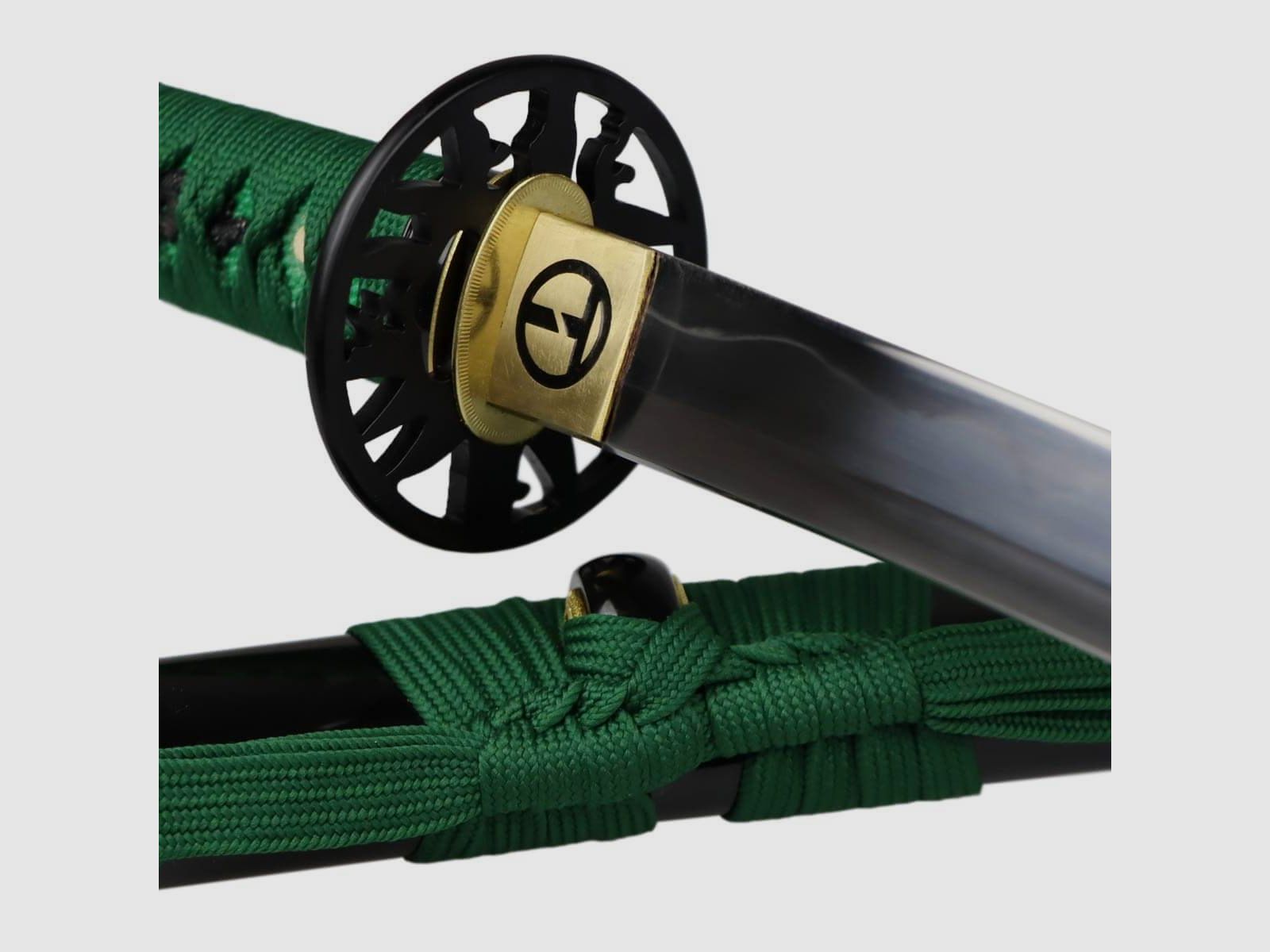 Katana Samuraischwert Take Midori 1095 Stahl Niku Klinge mit Lehmhrtung