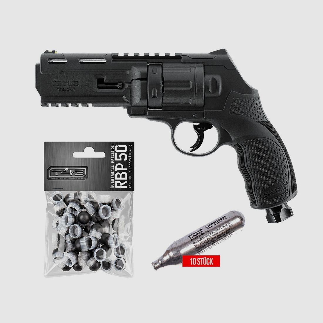 T4E	 TR 50 Gen2 CO2 Revolver .50 im Set mit Rubberballs