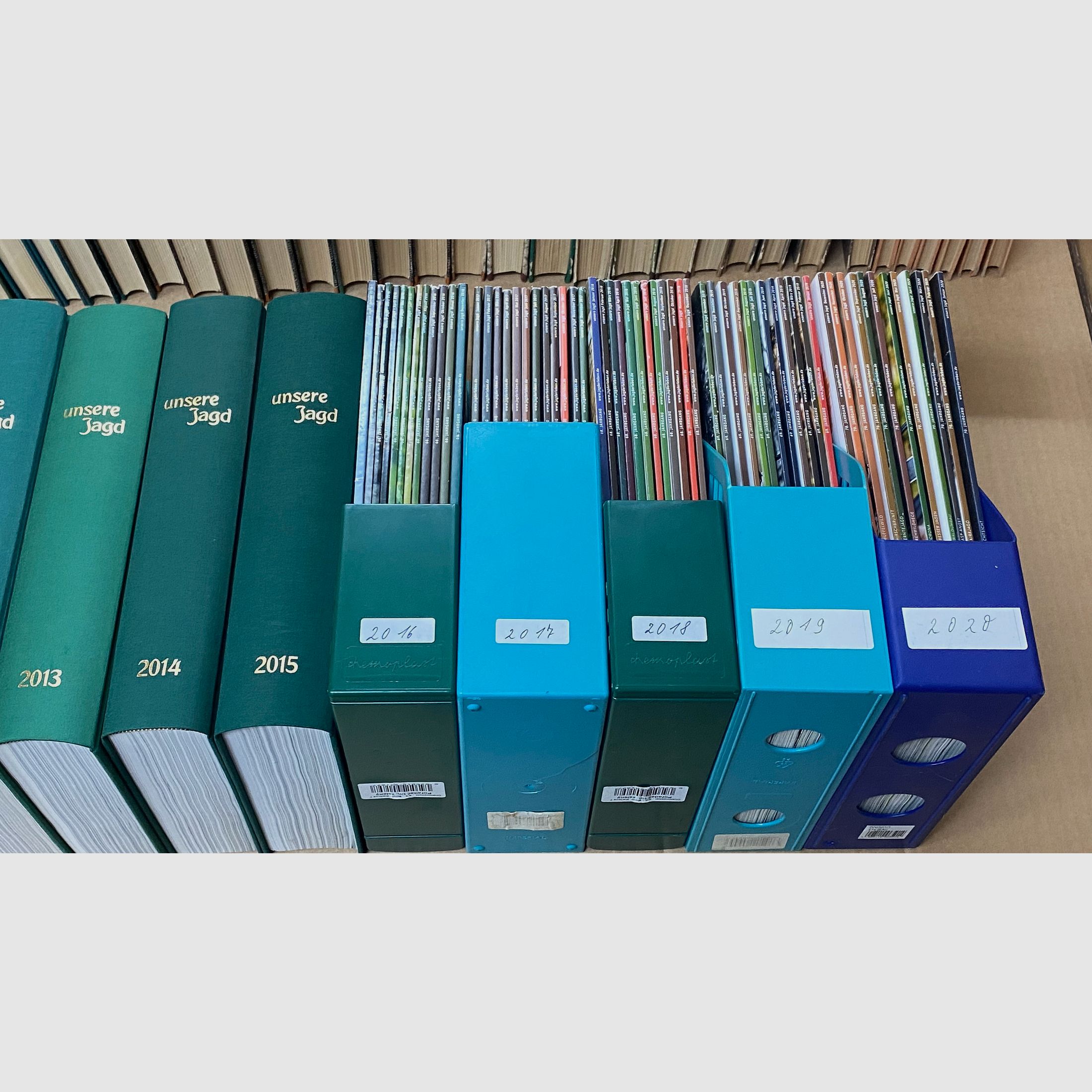 Zeitschrift "Unsere Jagd" von 1956 bis 2020, 65 Jahresausgaben, 60 gebundene Ausgaben bis 2015 - Bücher