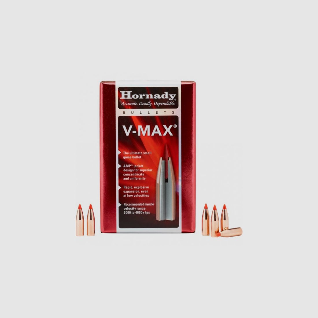 PROJECTILES HORNADY - .22/.224 - 35GRS - V-MAX - 100 PIÈCES