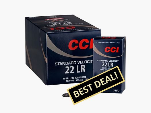 CCI Standard Velocity 2.6g/40grs. .22 lfB.