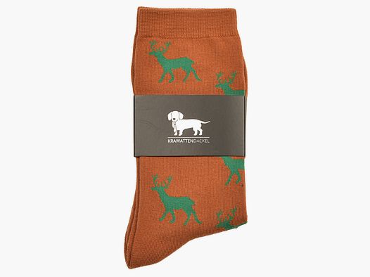 Krawattendackel Socken mit Hirsch