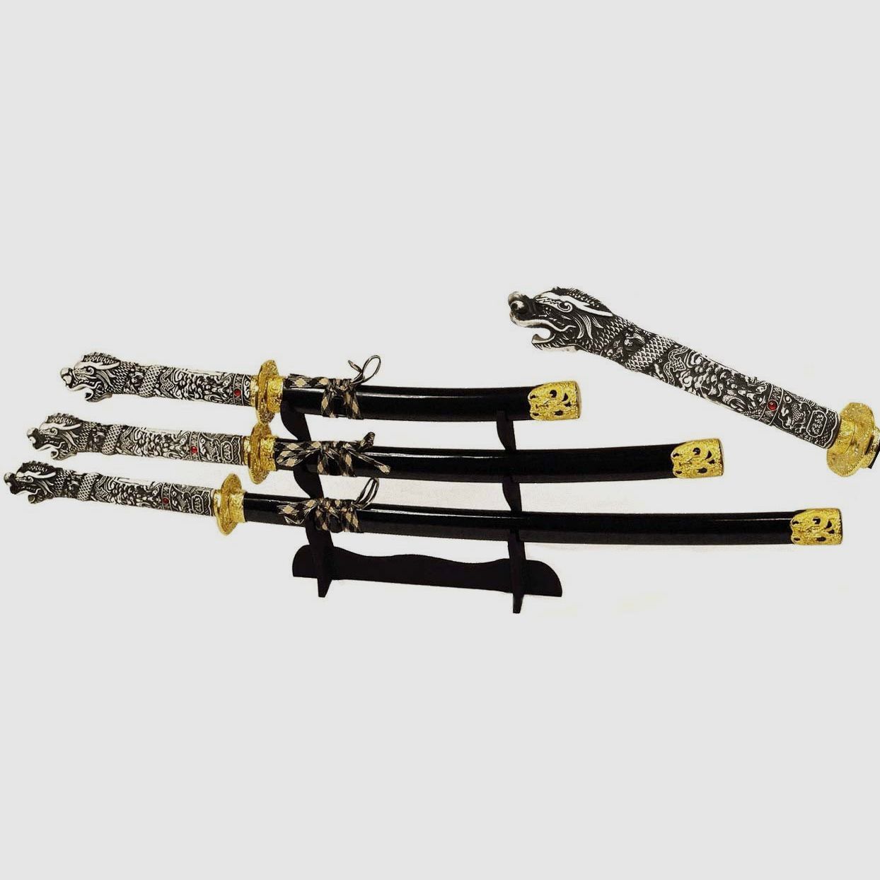 Samurai Drachen Schwerterset