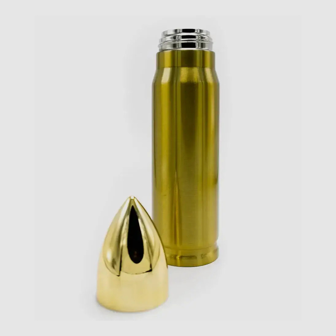 Caliber Gourmet Thermos Bottle Bullet color oro