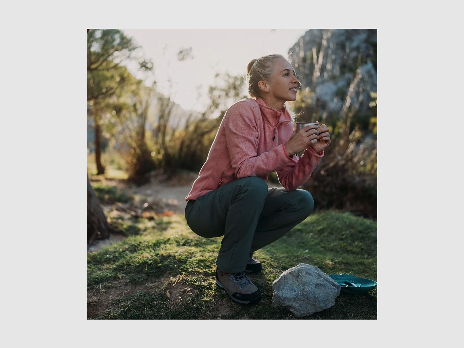 Veste femme CMP en Knit-Tech-Fleece avec couche intérieure en mesh Orchidea Bianco