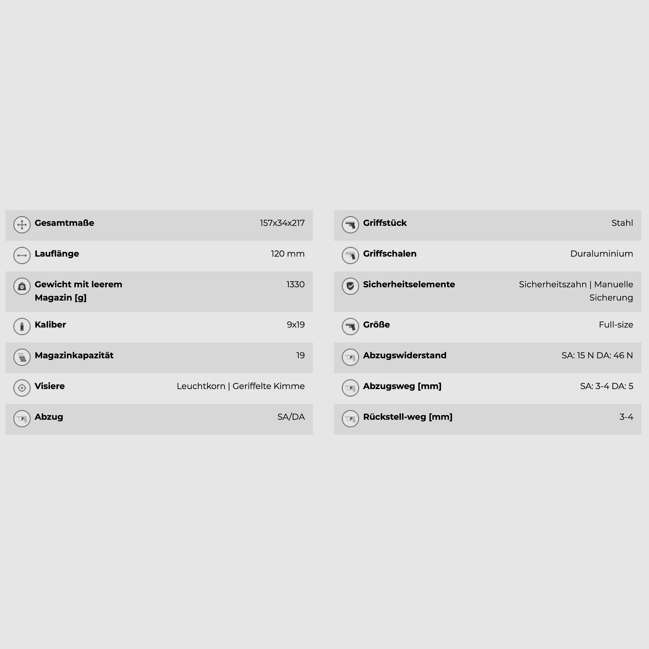 CZ Uhersky Brod SP-01 Shadow II 9mm Luger OR pistola semiautomatica