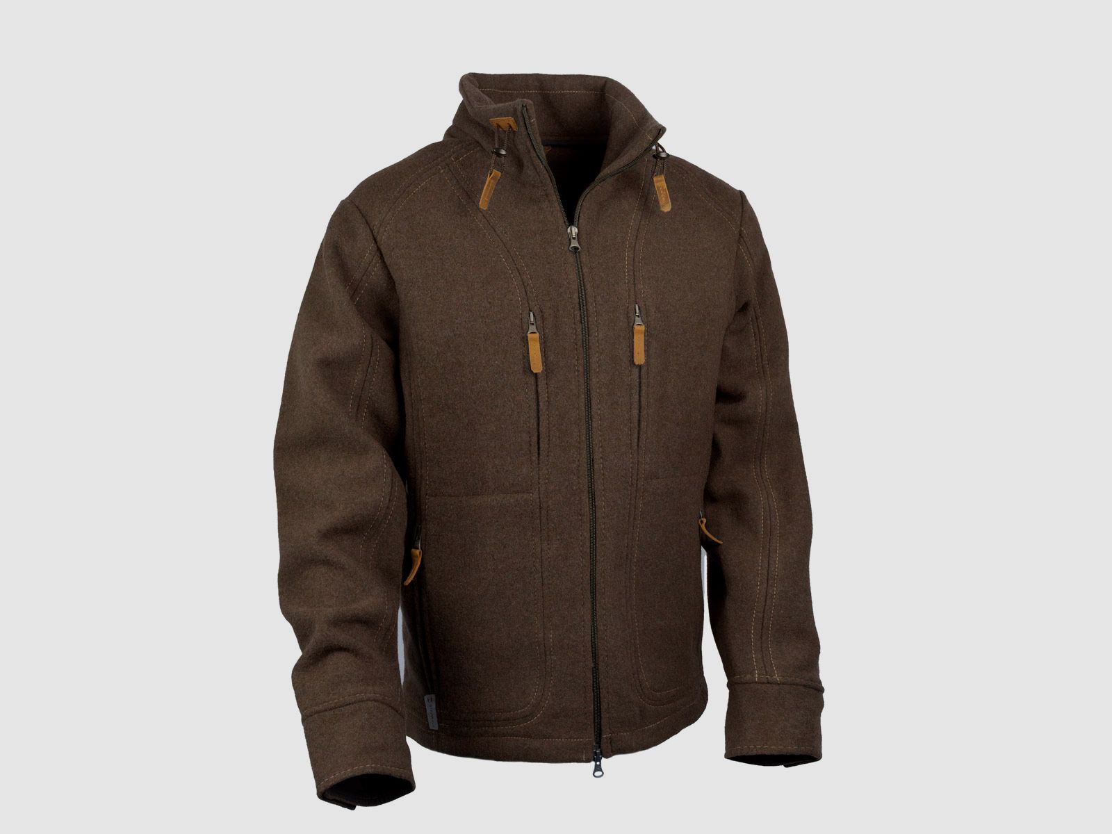Lodenfleecejacke "Kragenhuber" Mod. 2023, Braun